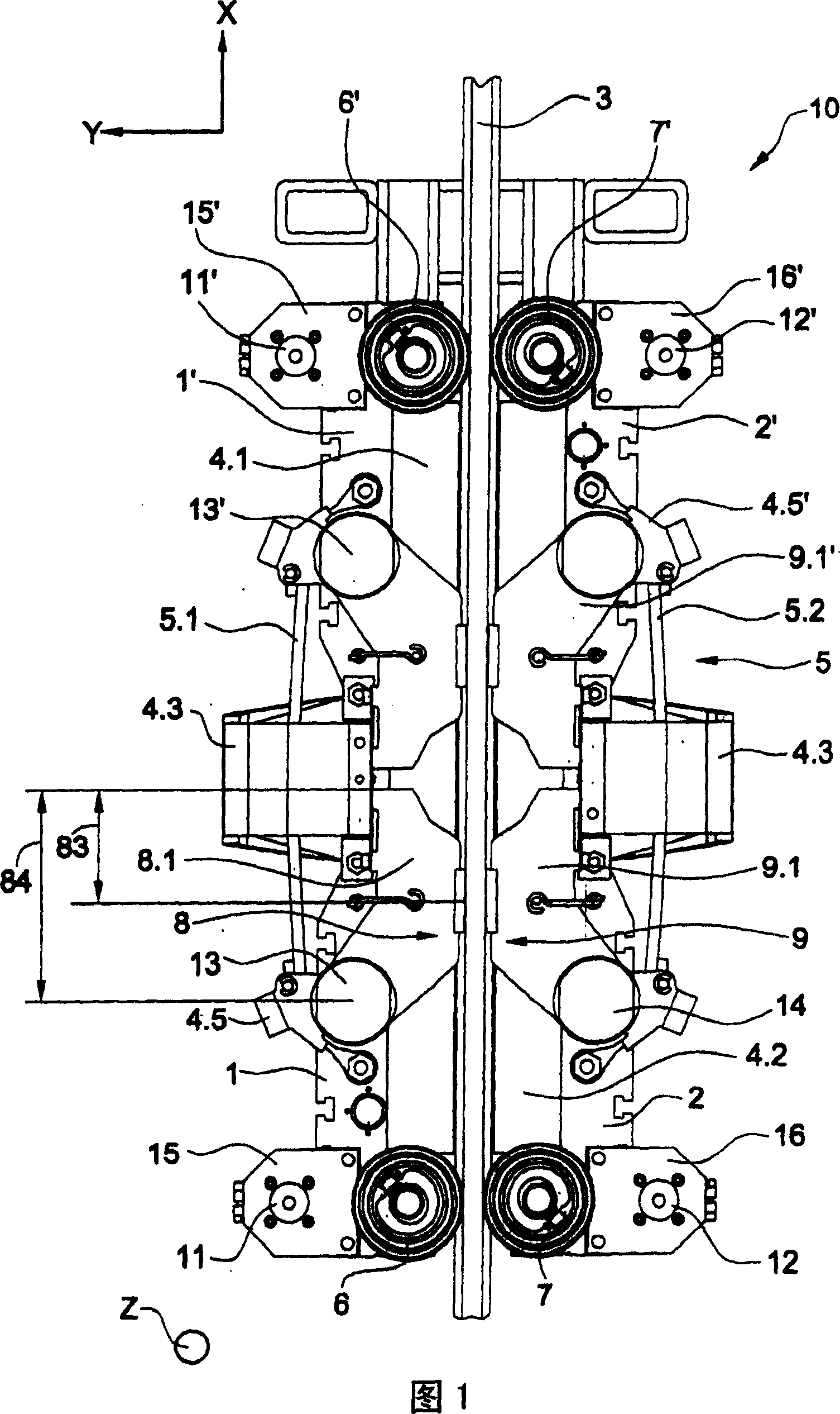 Drive device with linear motor, elevator having said drive and method of drive device