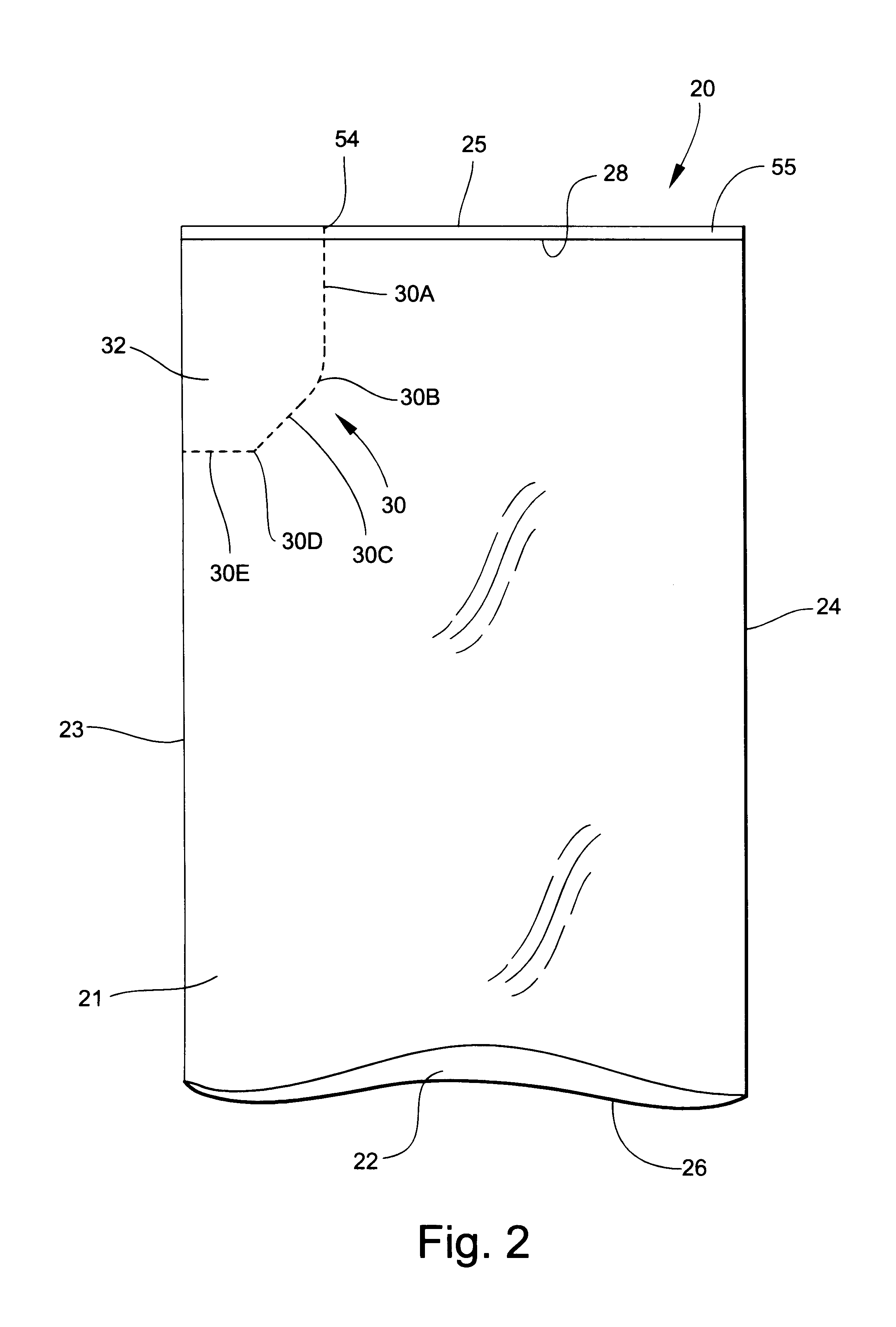 Perforation blade for forming a burst-resistant easy-open corner in a heavy duty bag