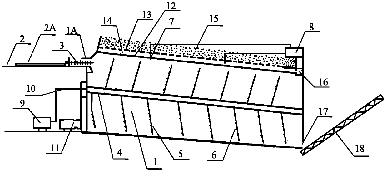 Push type sludge continuous aerobic fermentation system and application method thereof