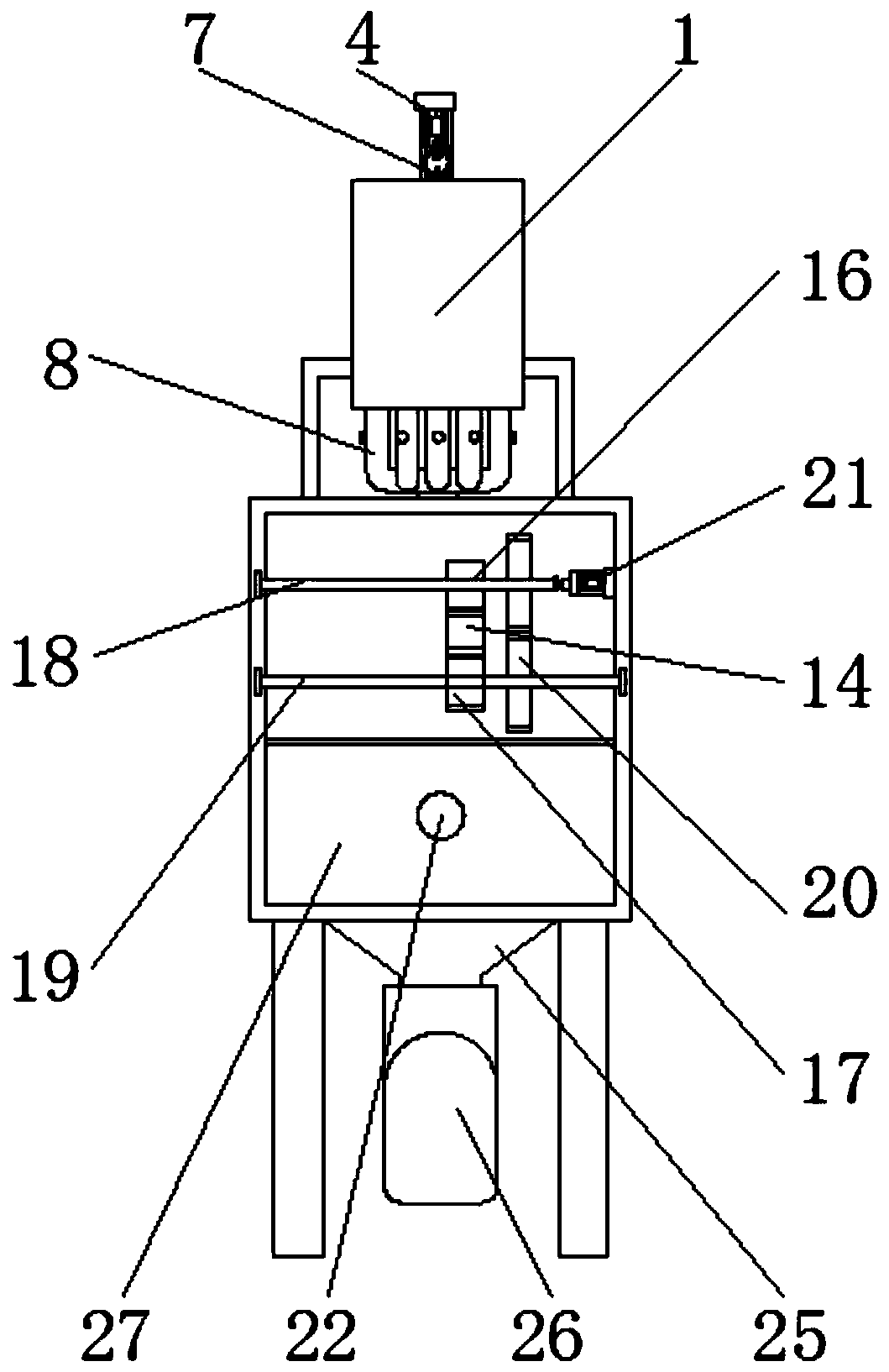 Sand blasting machine capable of conveniently adjusting injection flow