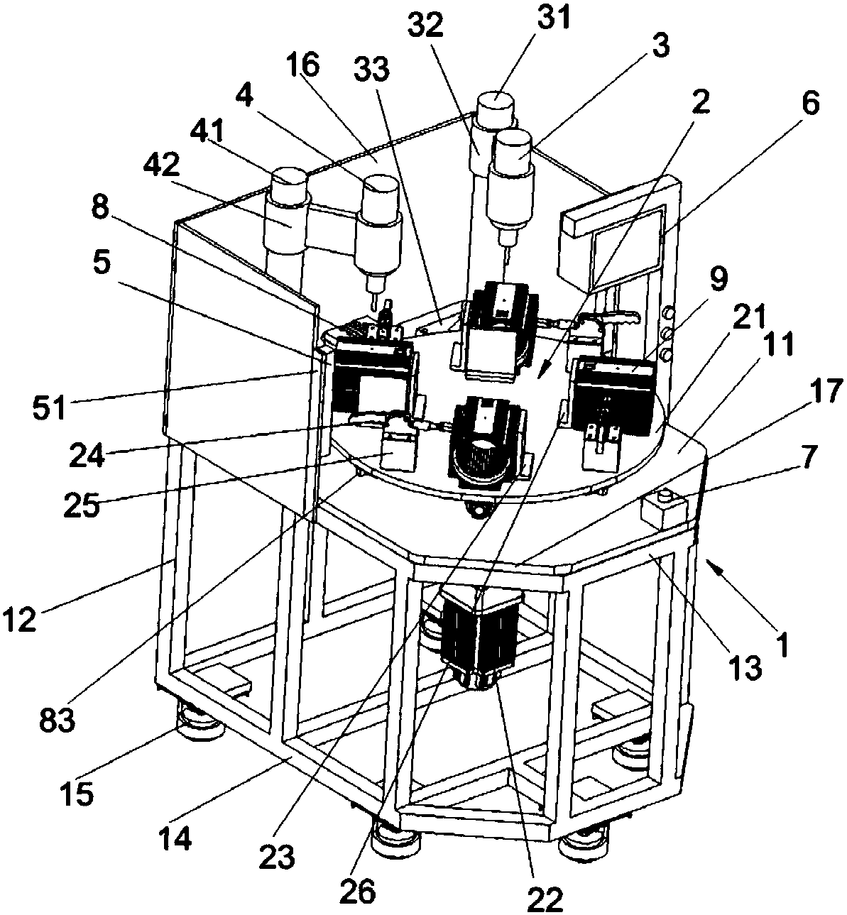 Case drilling and tapping integrated type automatic device and working method thereof