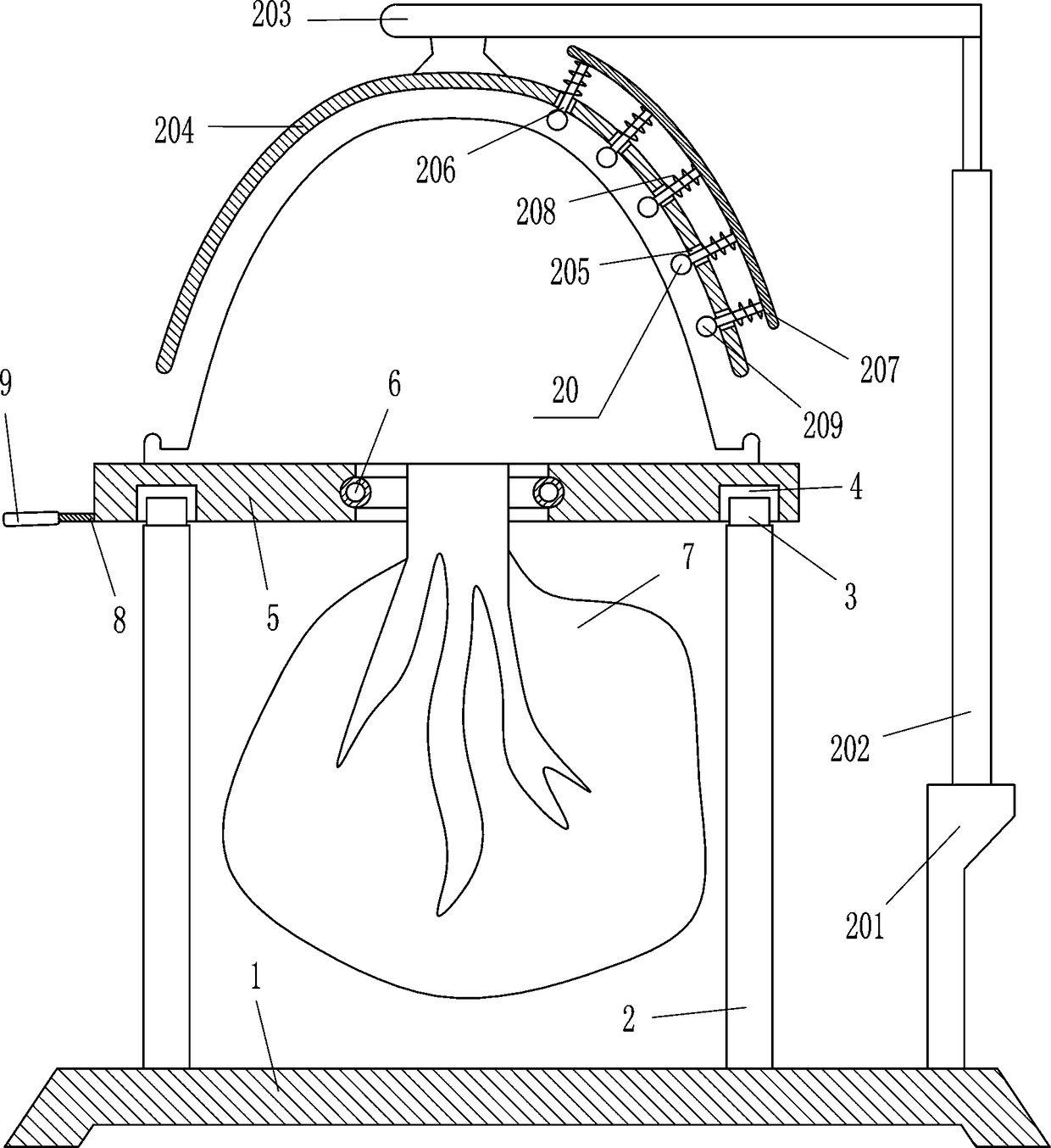 Garden potted plant soil changing device