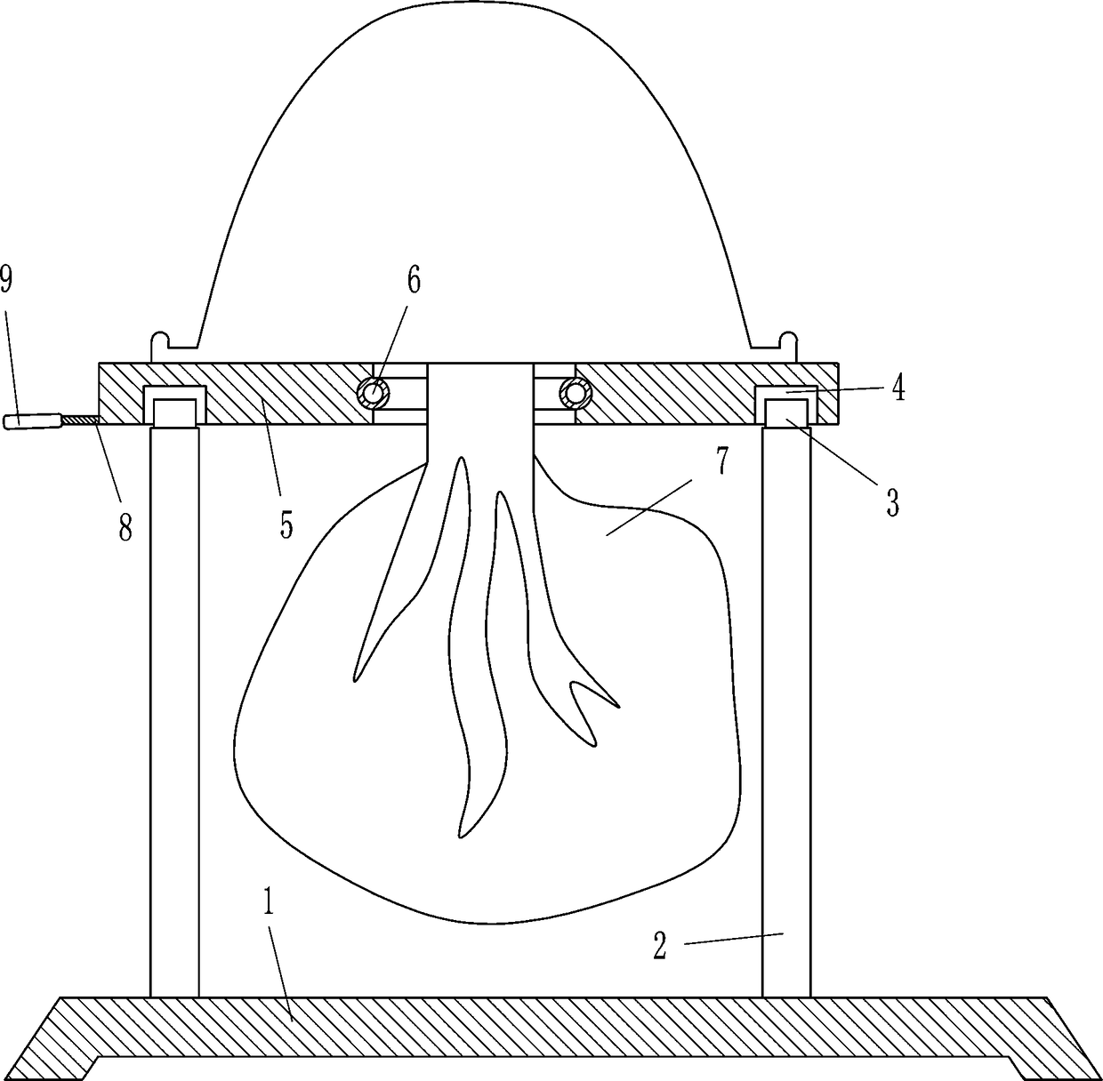 Garden potted plant soil changing device