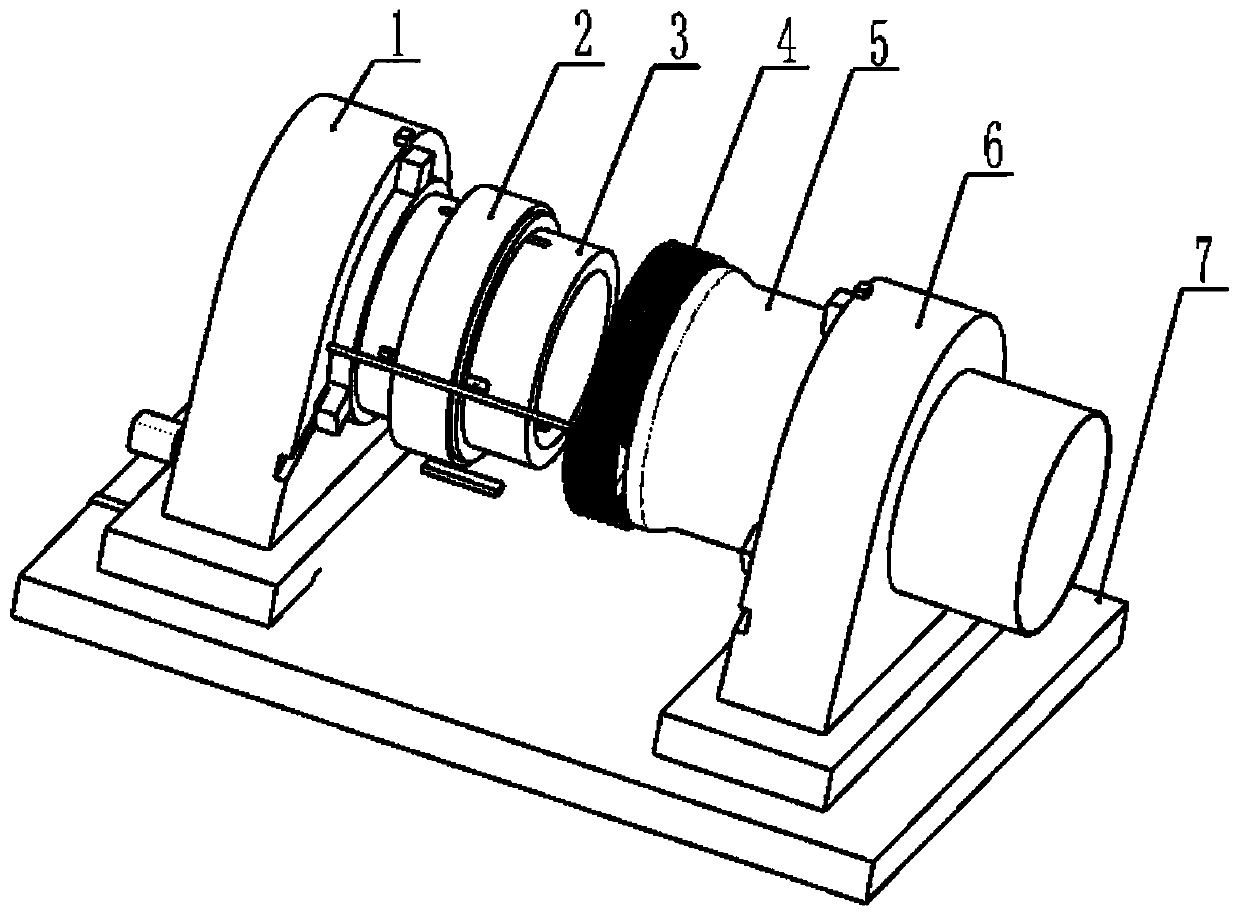 Induction heating upsetting device for aluminum alloy cylinder