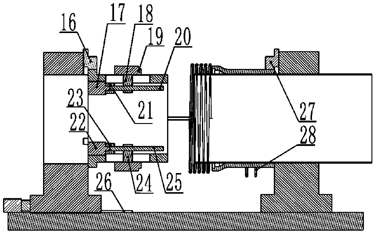 Induction heating upsetting device for aluminum alloy cylinder