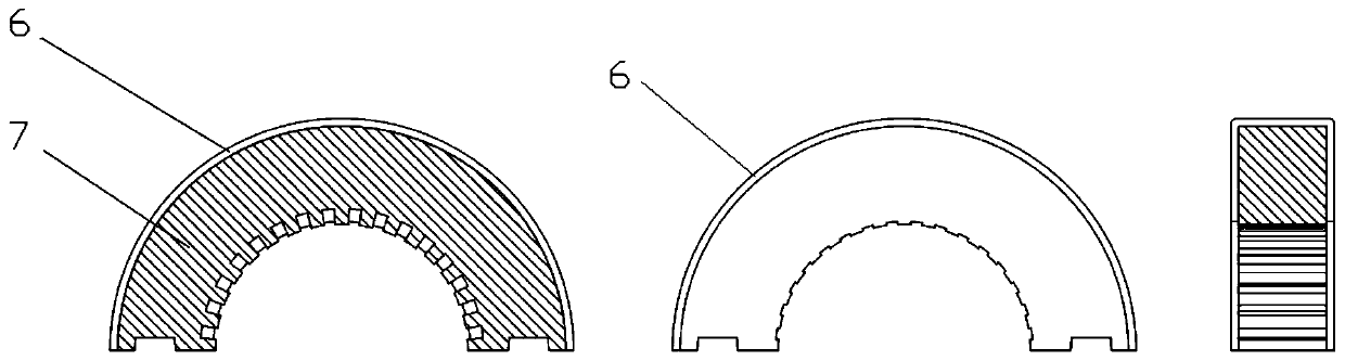 Gear type rubber pipe clamp and sealing method thereof