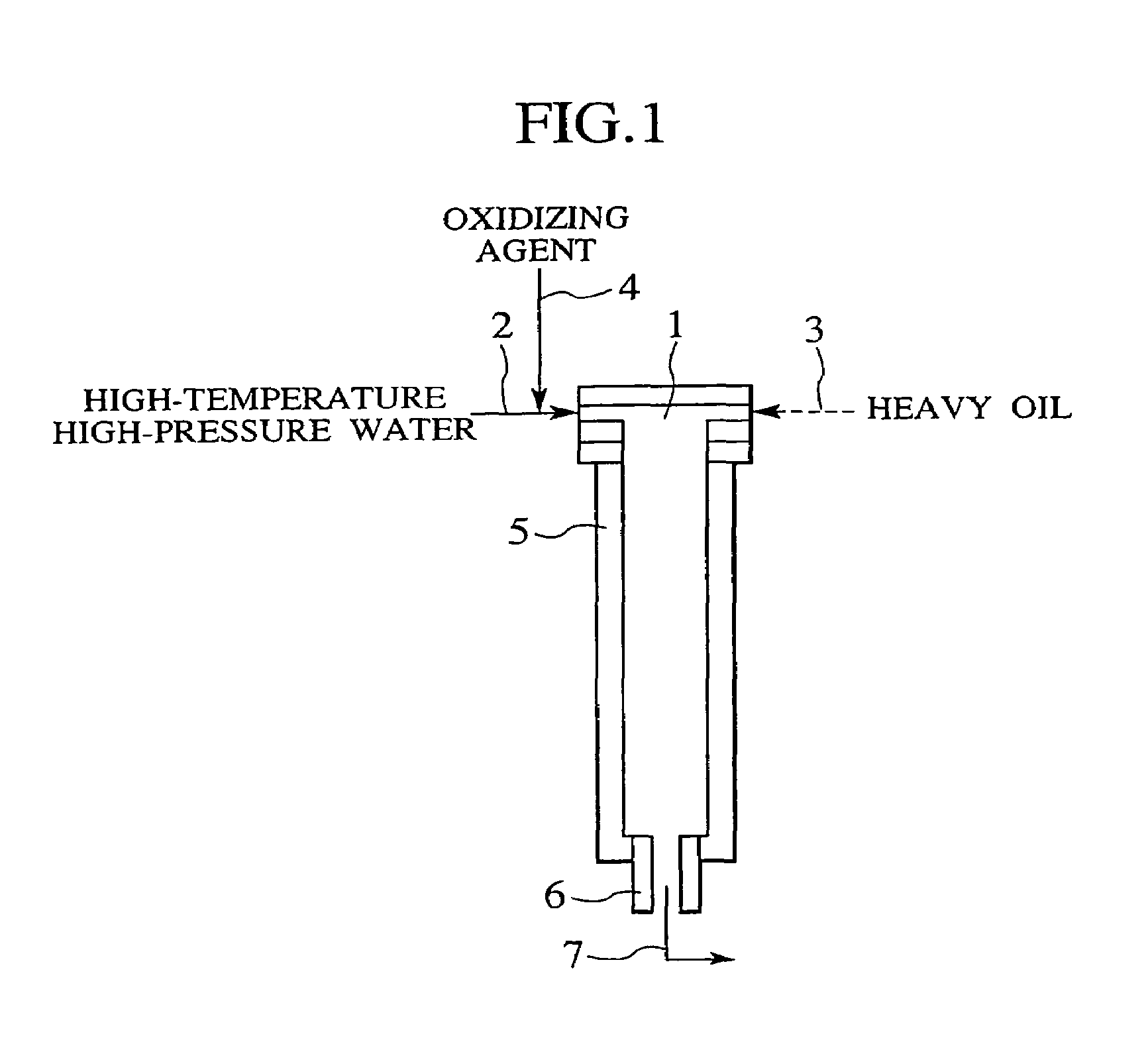 Process and apparatus for treating heavy oil with supercritical water and power generation system equipped with heavy oil treating apparatus