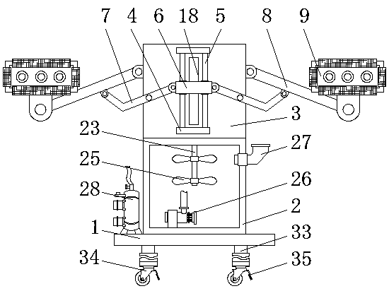 Wall surface spraying device with quick coating function