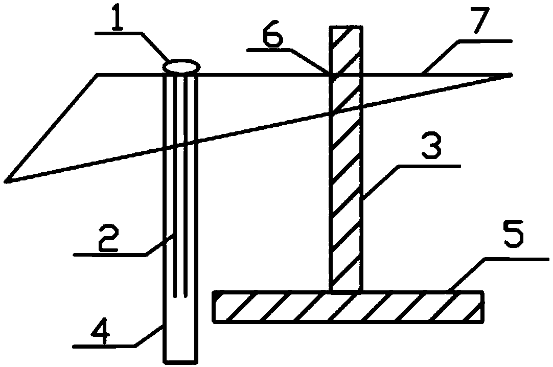 Method for repairing draught fan concrete foundation cavity through high polymers