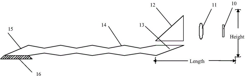 Folding extension display optical device based on prism coupling