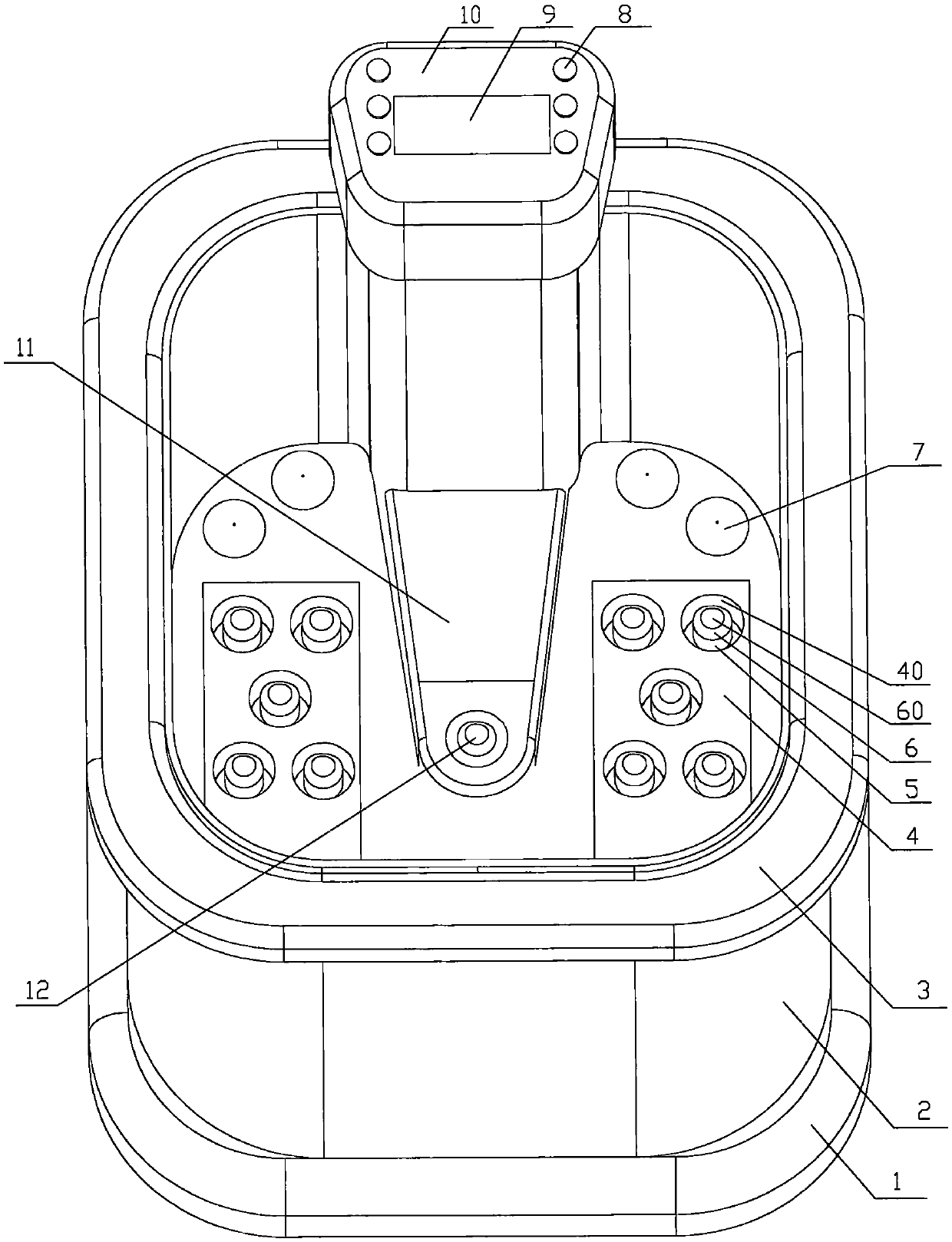 Footbath tub with sole massage function and intelligent control method of footbath tub