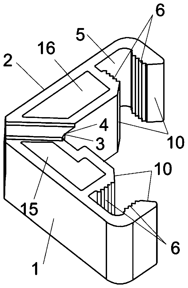 Windproof and waterproof glue injection corner connector and connecting structure thereof