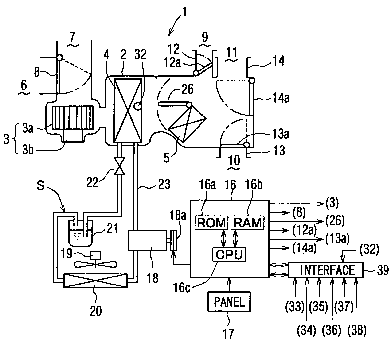 Freezing prevention system for refrigeration device and air conditioner using the same