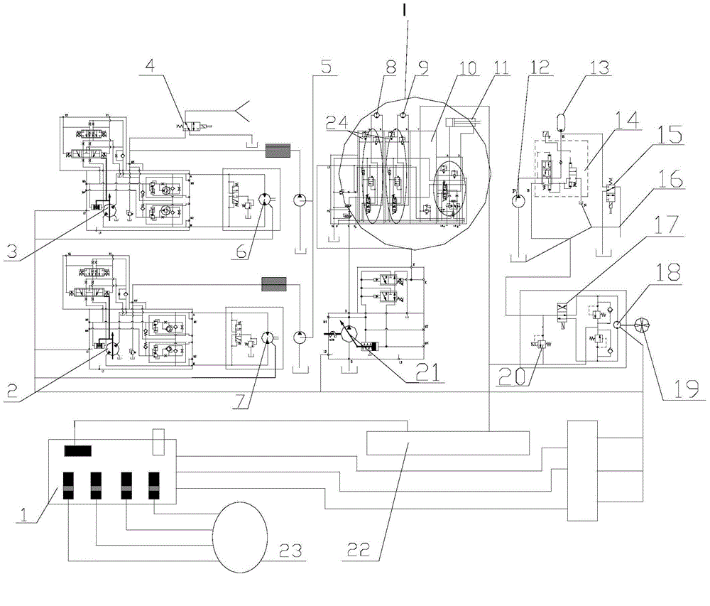 Full-hydraulic digitized synergetic linkage control pipe lifting machine