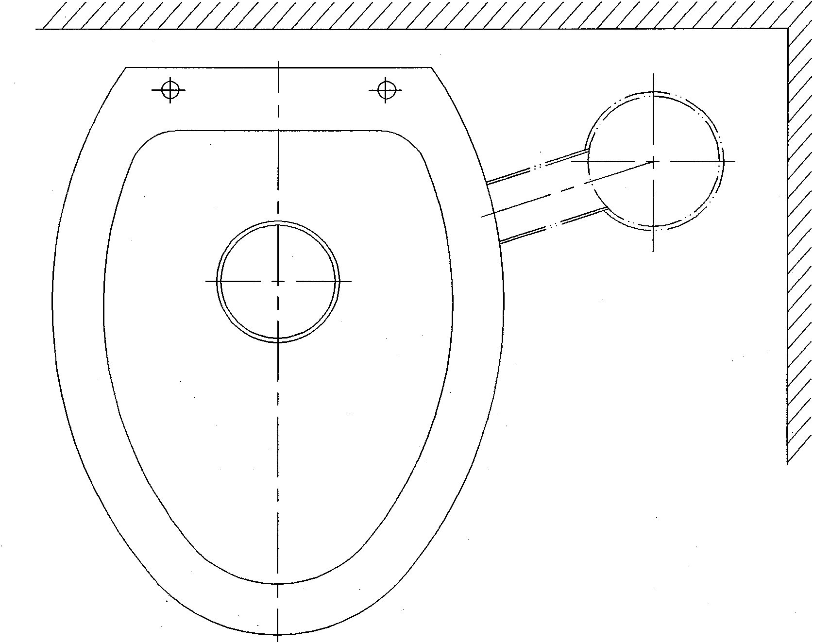 Horizontal-type water-tank-free water-saving stool