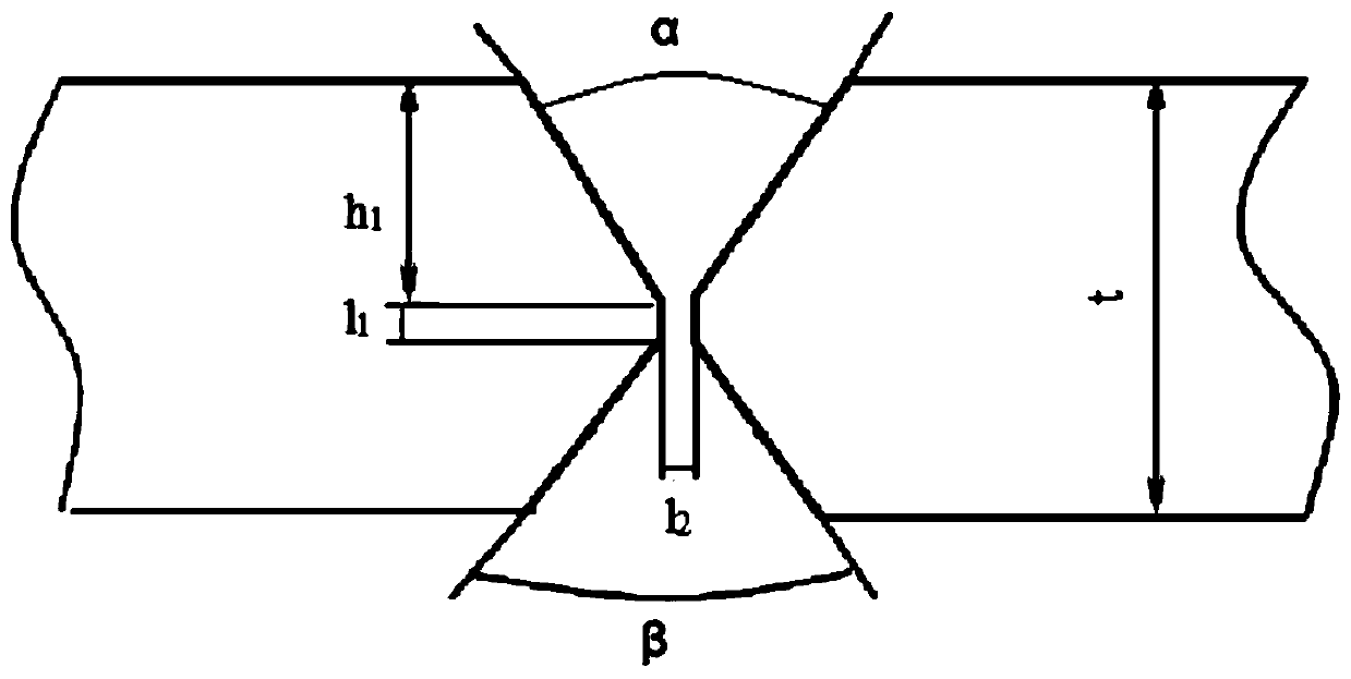 Marine high-strength steel plate double-wire submerged-arc welding process