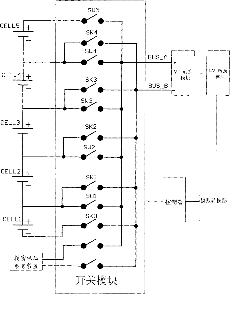 Battery voltage detecting device in serially-connected battery pack and method of battery voltage detecting device