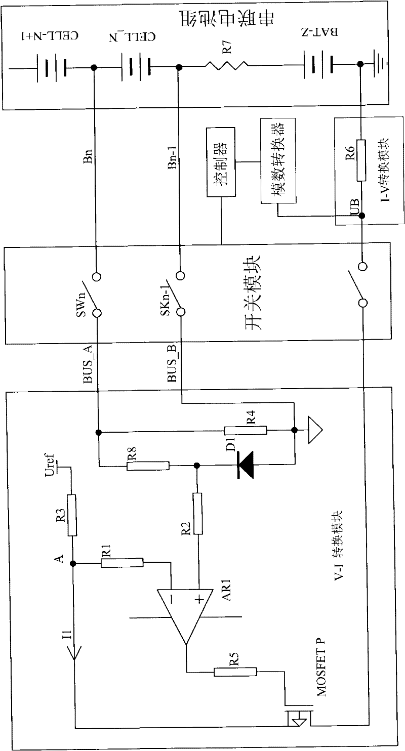 Battery voltage detecting device in serially-connected battery pack and method of battery voltage detecting device