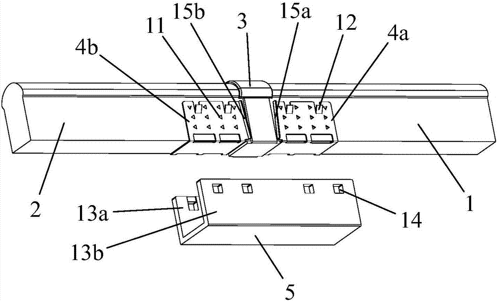 Flexible light bar connector structure