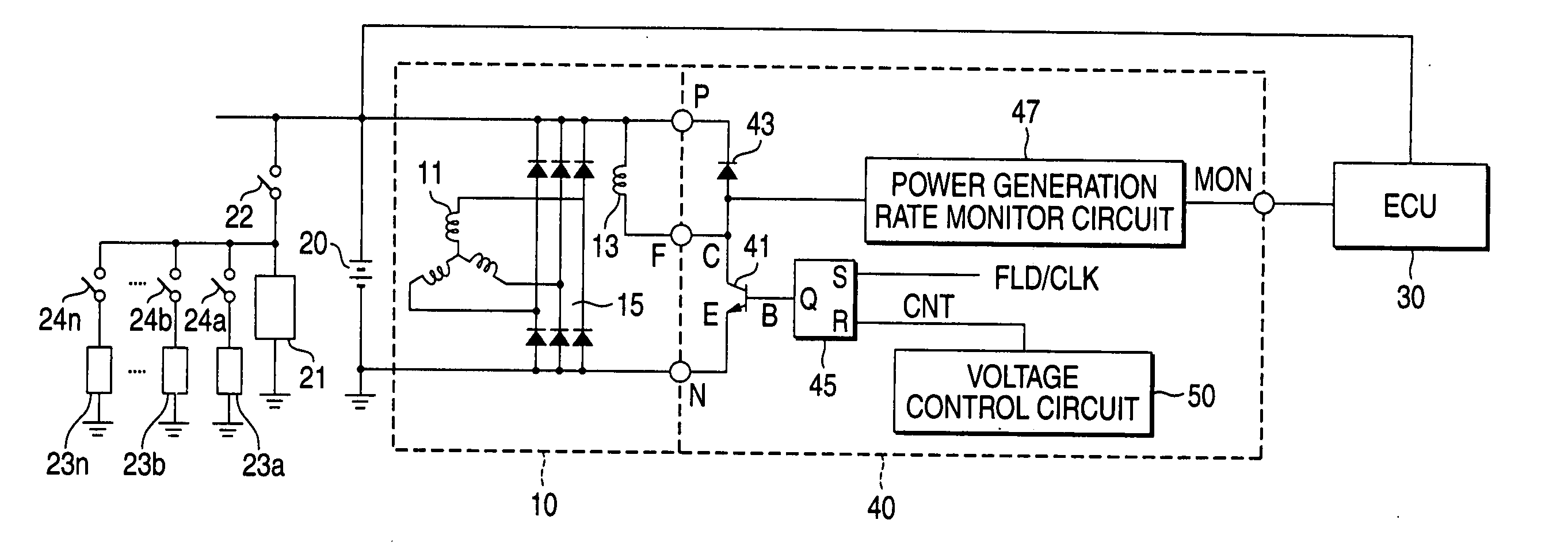 Control device for vehicle AC generator