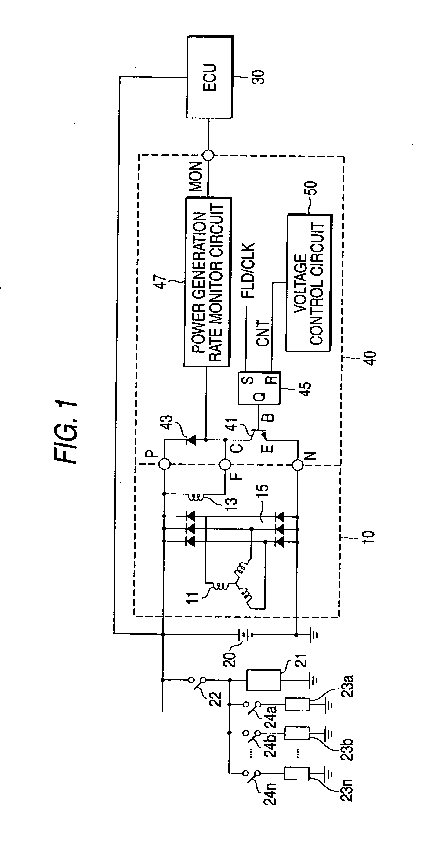 Control device for vehicle AC generator