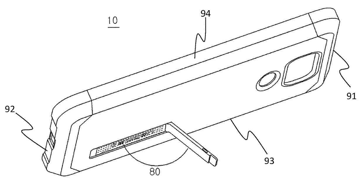 Case having standing leg for electronic devices