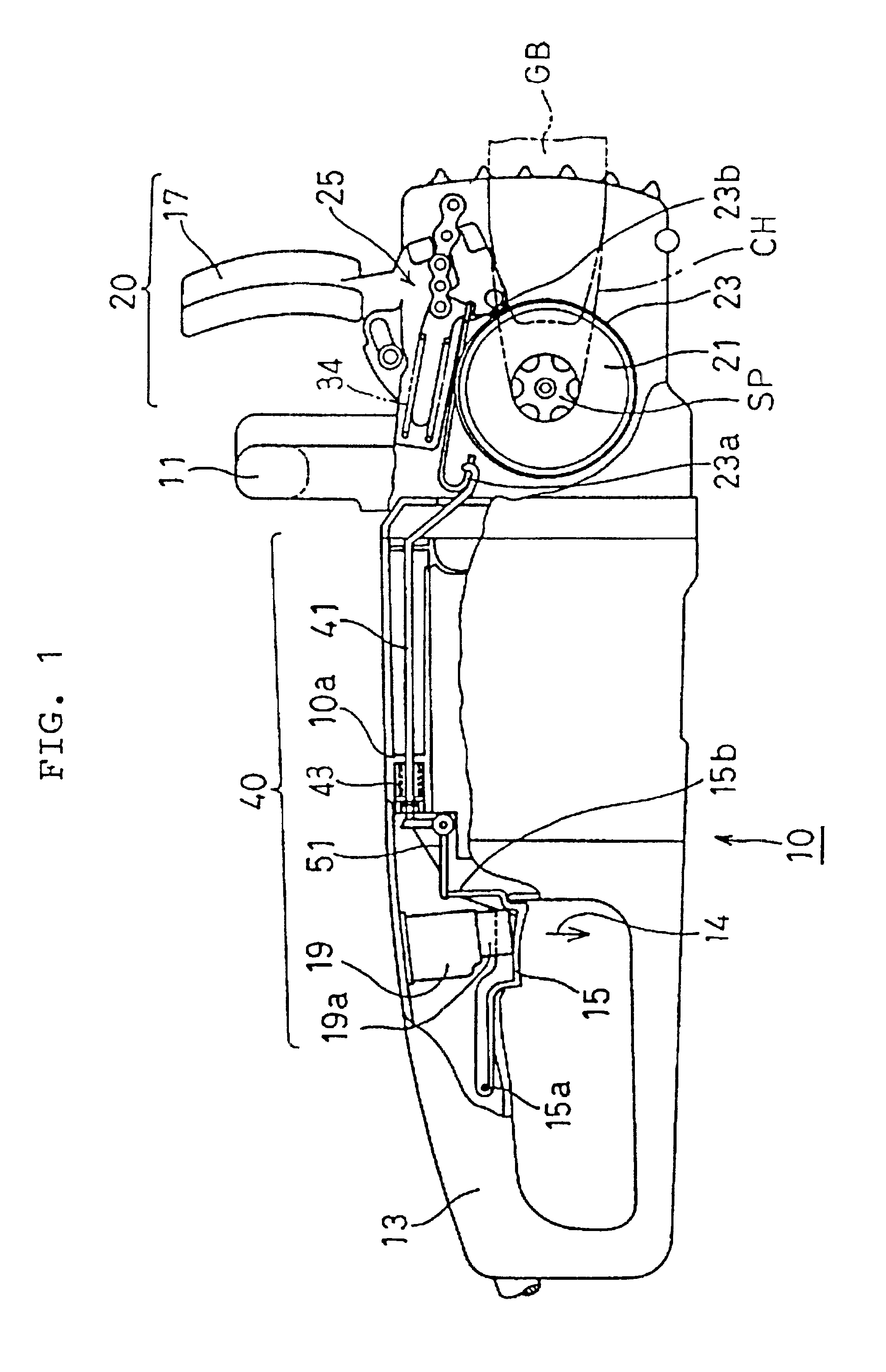 Electromotive chain saw