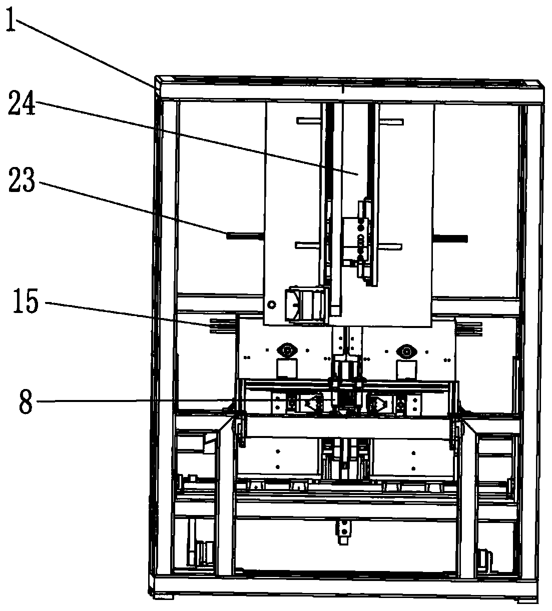 Corner-sticking-free mold-free lid and base box forming mechanism