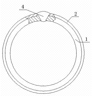 One-step forming straight welding method for stainless steel outer composite tubes