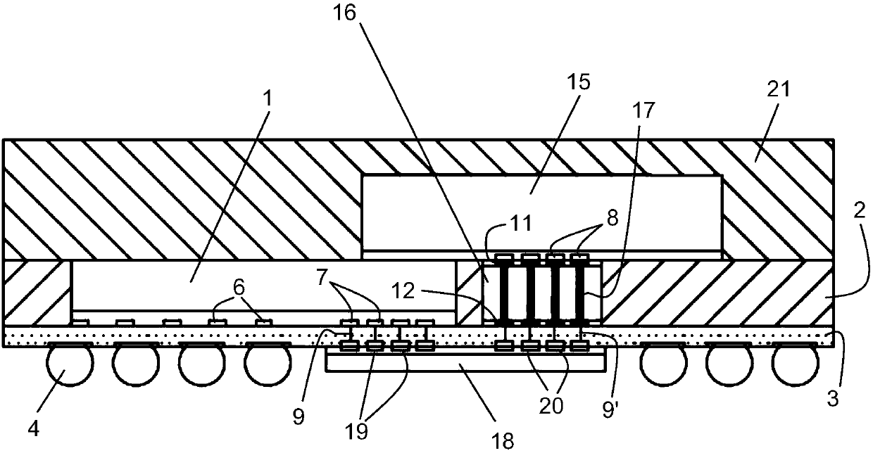 Semiconductor die package and method of producing the package