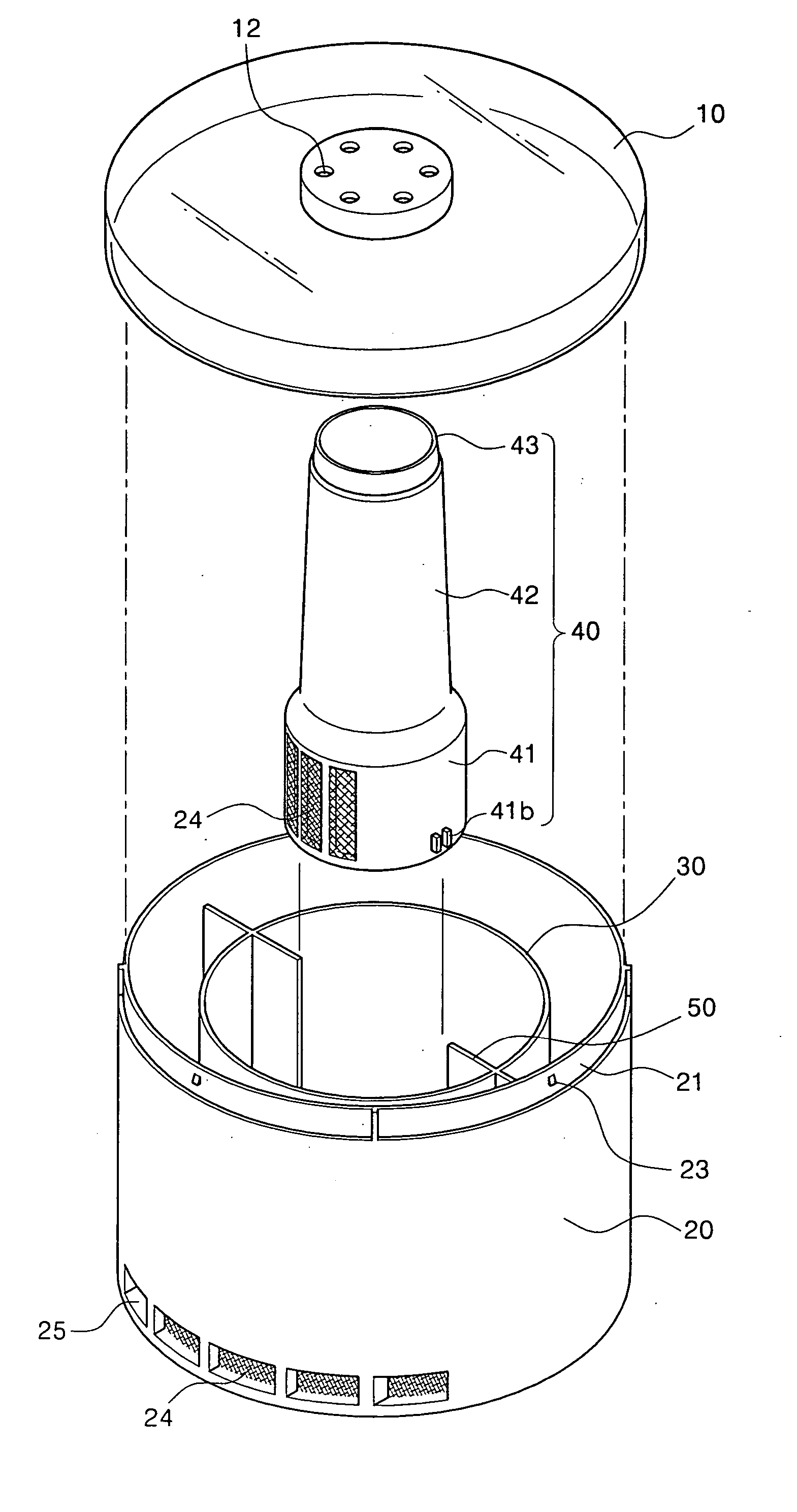 Water filtering device