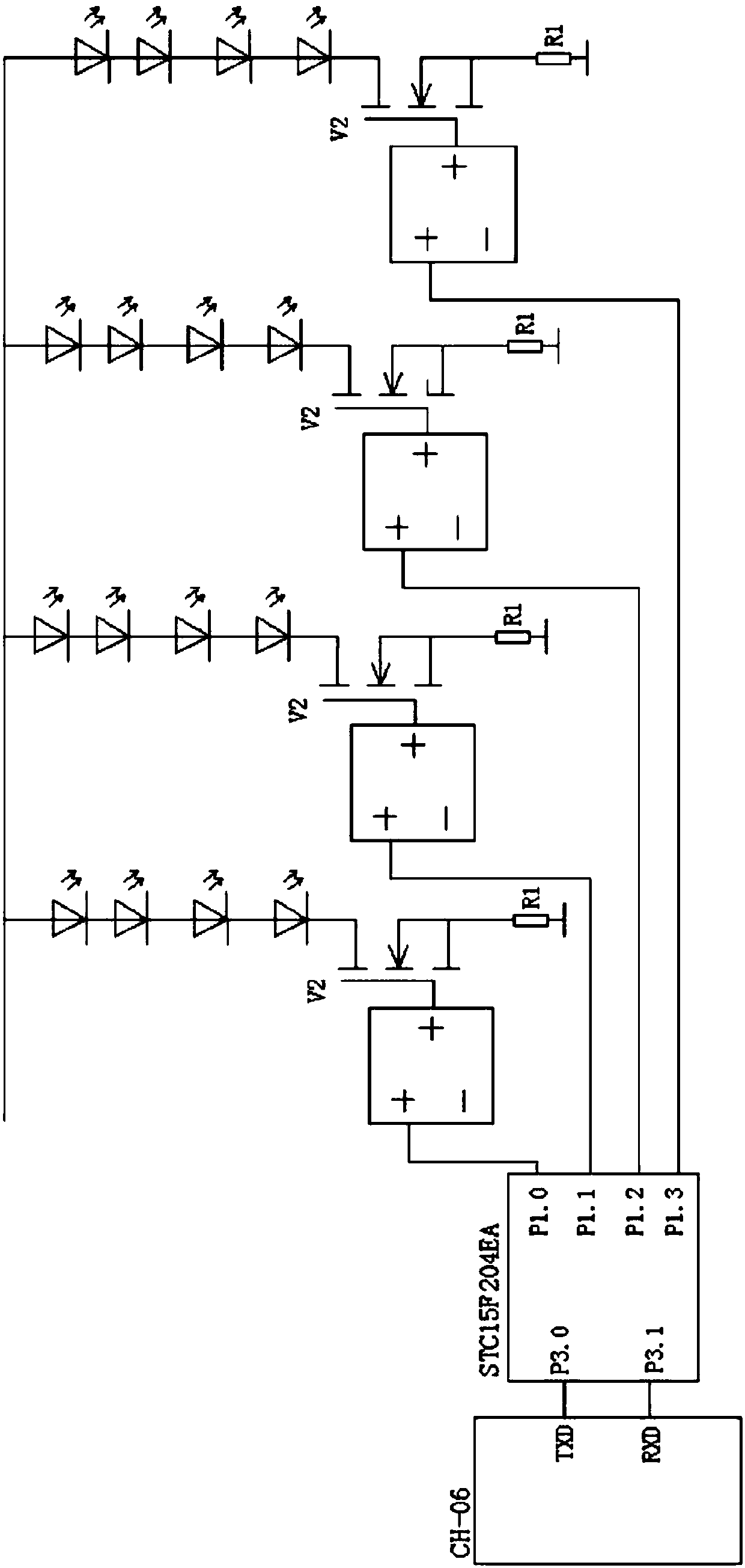 Bluetooth color-temperature-adjusting LED driving power supply