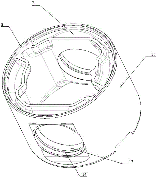 Piston assembly with weight reducing structure