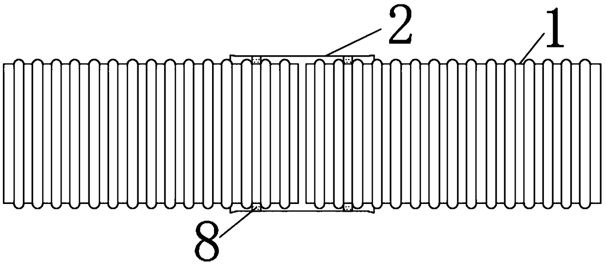 Continuous production of PP double-wall corrugated pipe with high-bending elastic modulus and production method thereof