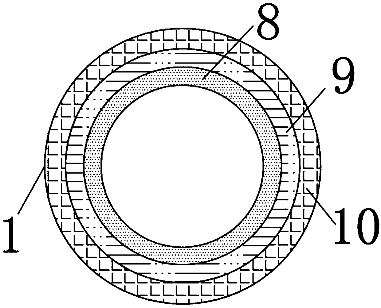 Continuous production of PP double-wall corrugated pipe with high-bending elastic modulus and production method thereof