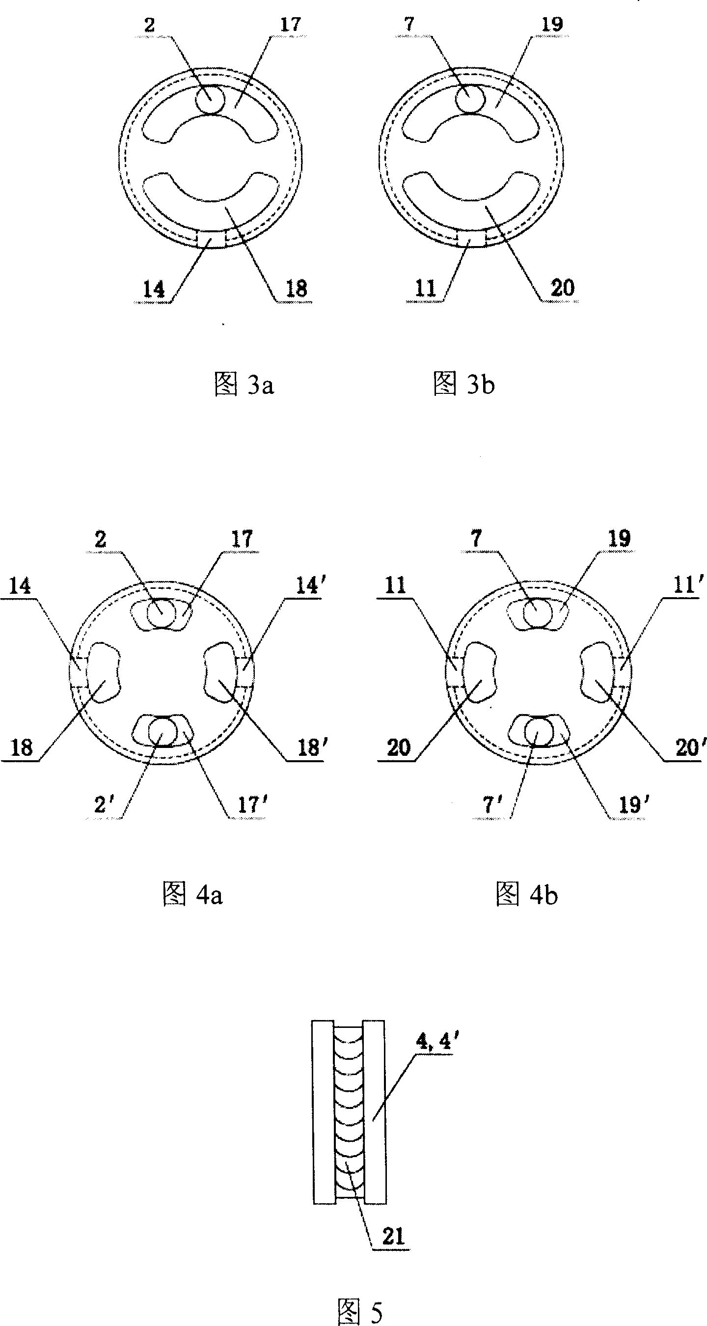 Double-dial coupled type pressure exchanger for sea water or brine reverse osmosis desalination system