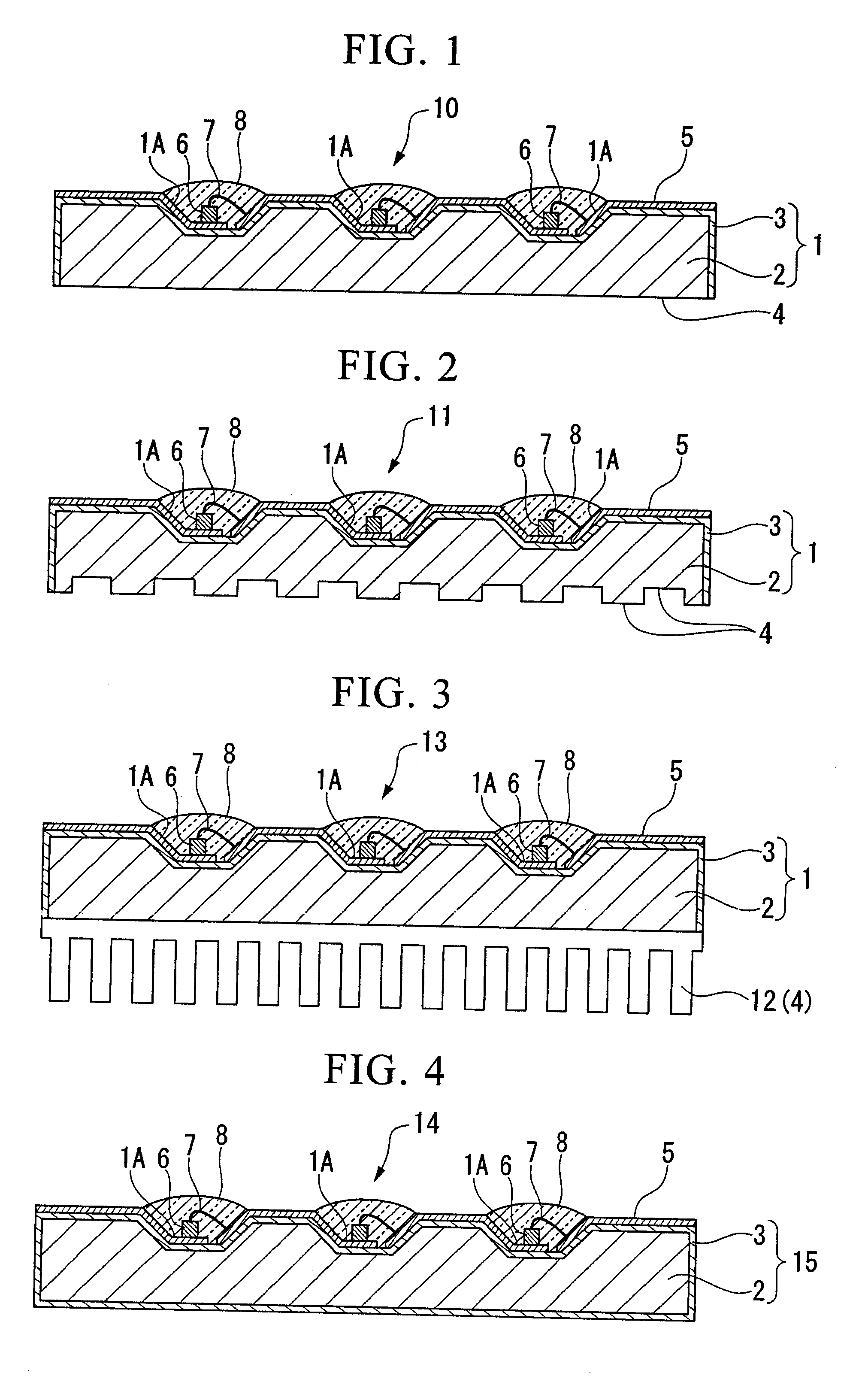 Light-emitting element mounting board, light-emitting element module, lighting device, display device, and traffic signal equipment