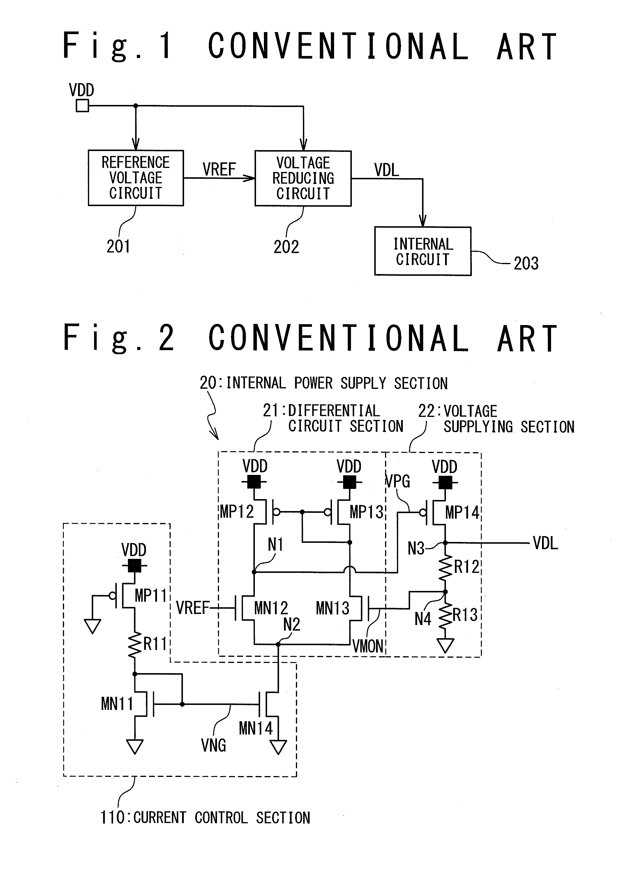 Voltage reducing circuit