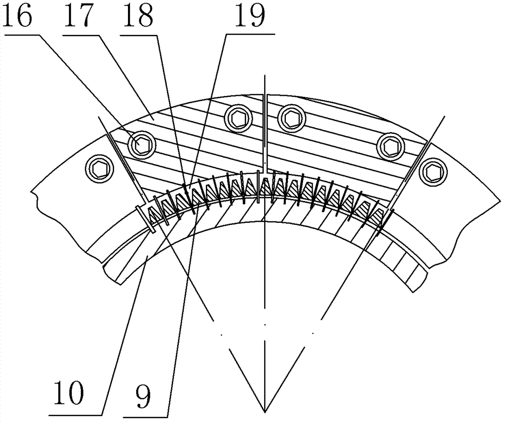 Slot screen branching caulking groove positioning and welding device