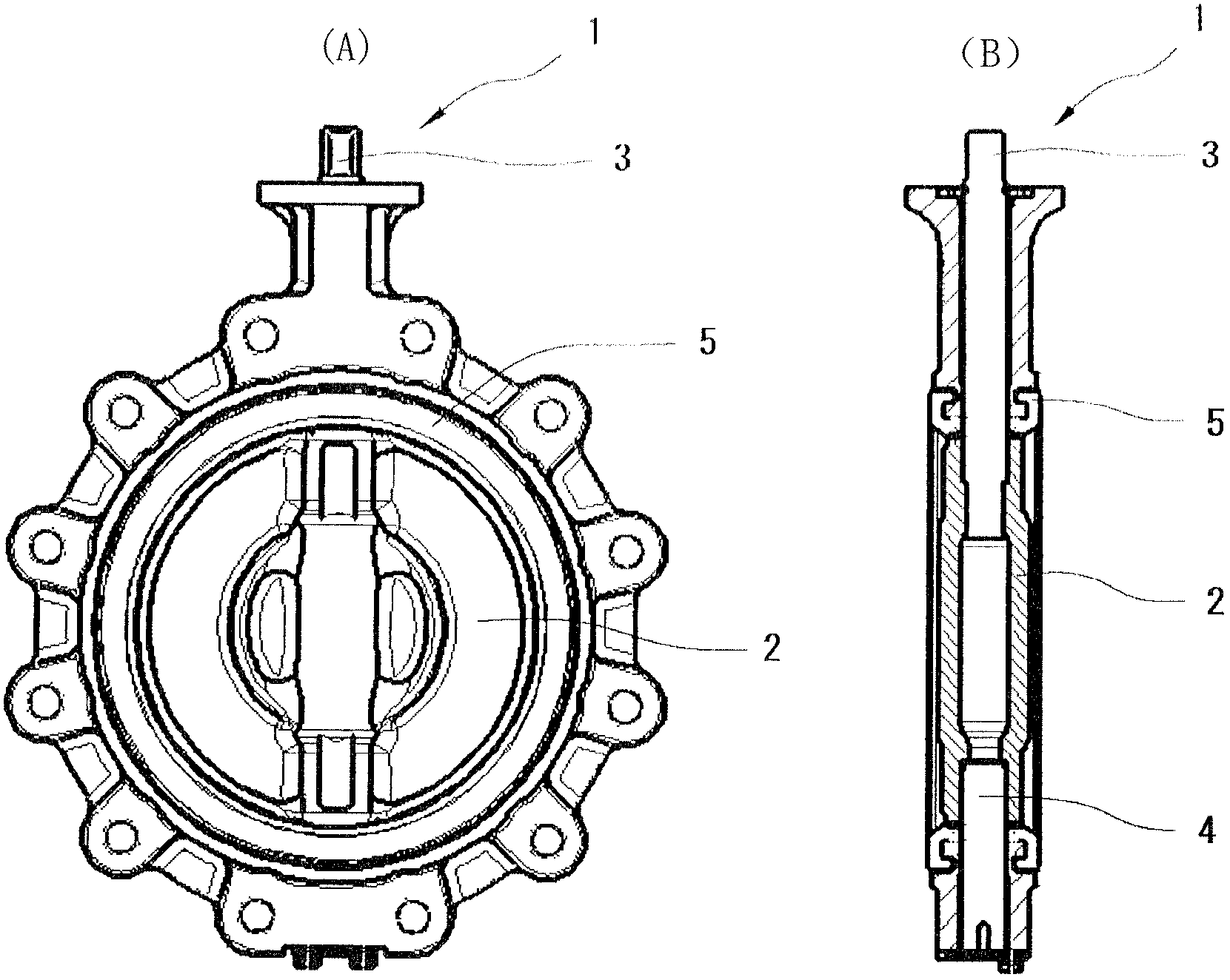 Valve element of butterfly valve