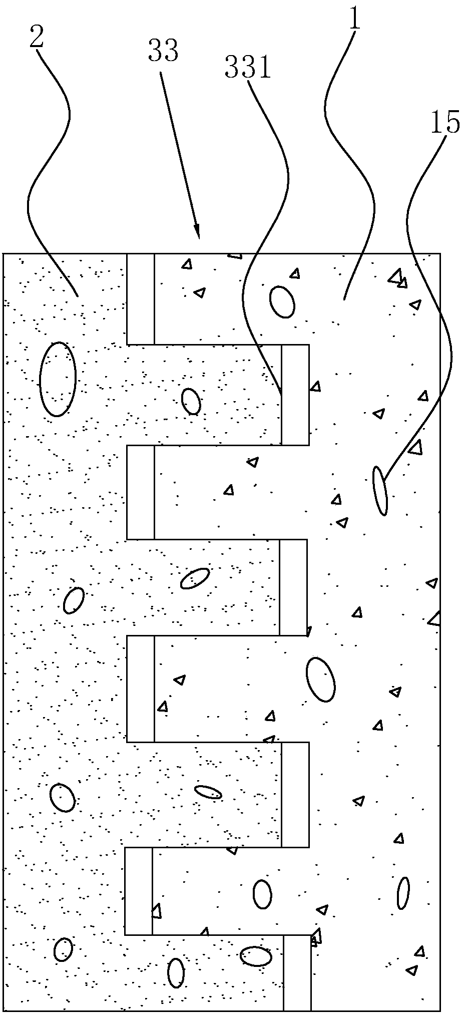 Basement connection portion crack preventing structure