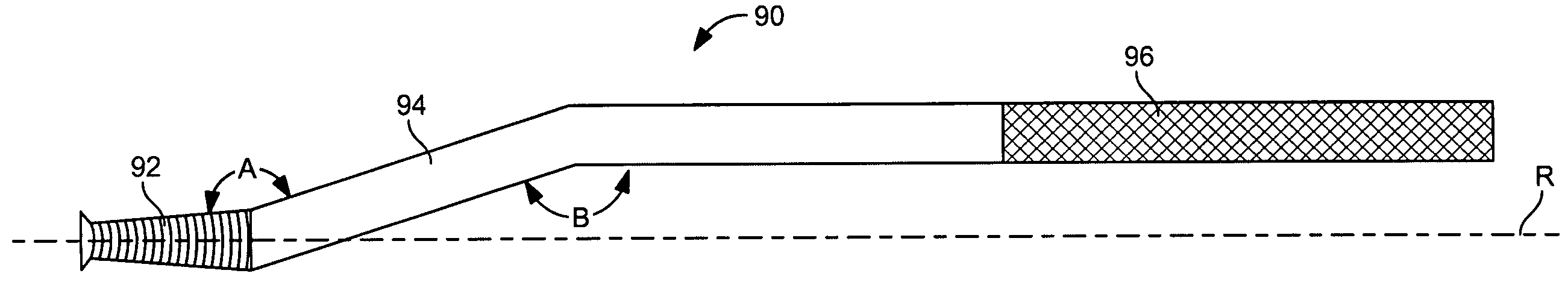 Compensating angle offset safety winch bar