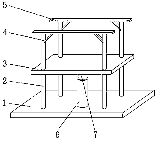 Ceramic ink jet printer vertical lifting device capable of achieving leveling