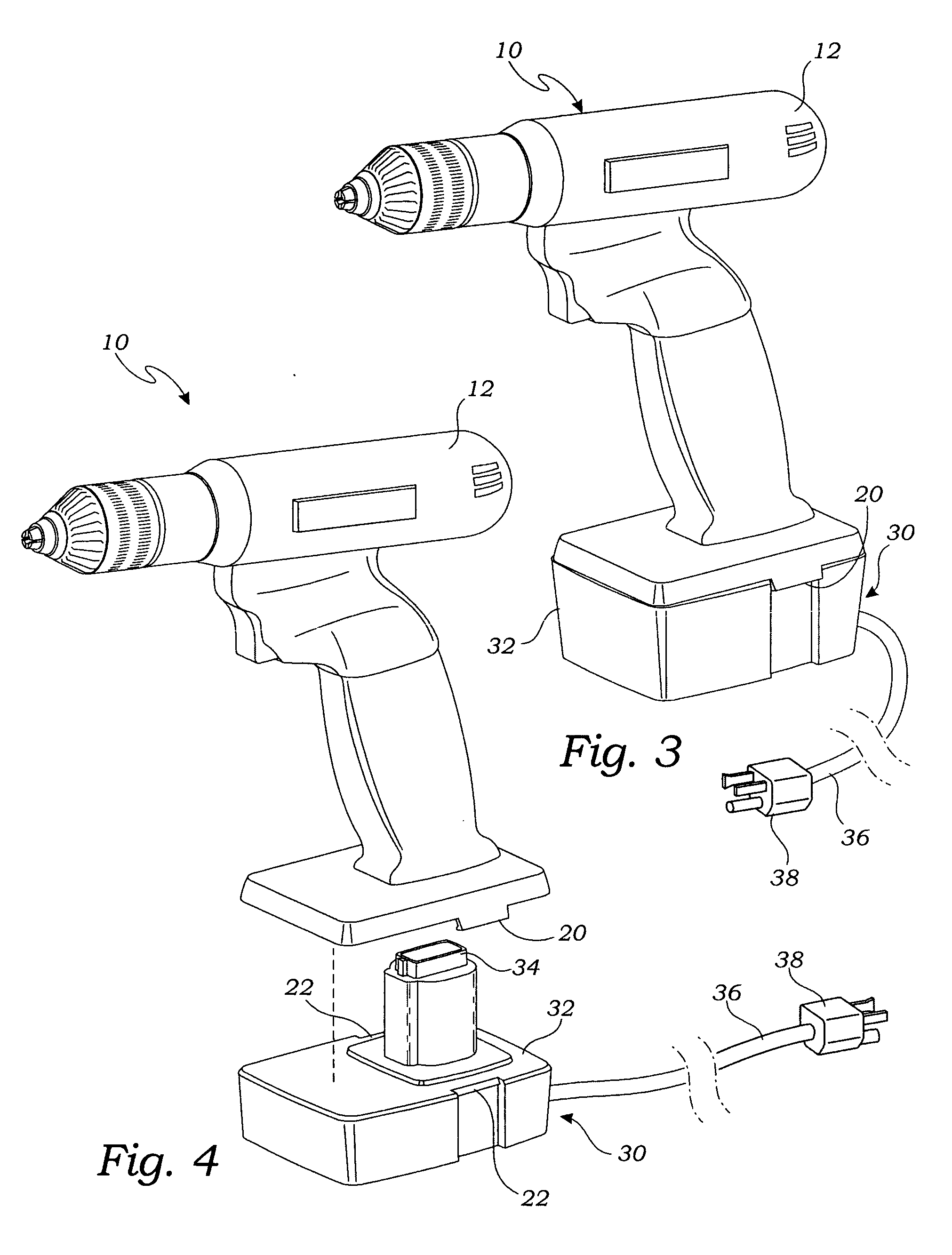 Power adapter for power tools