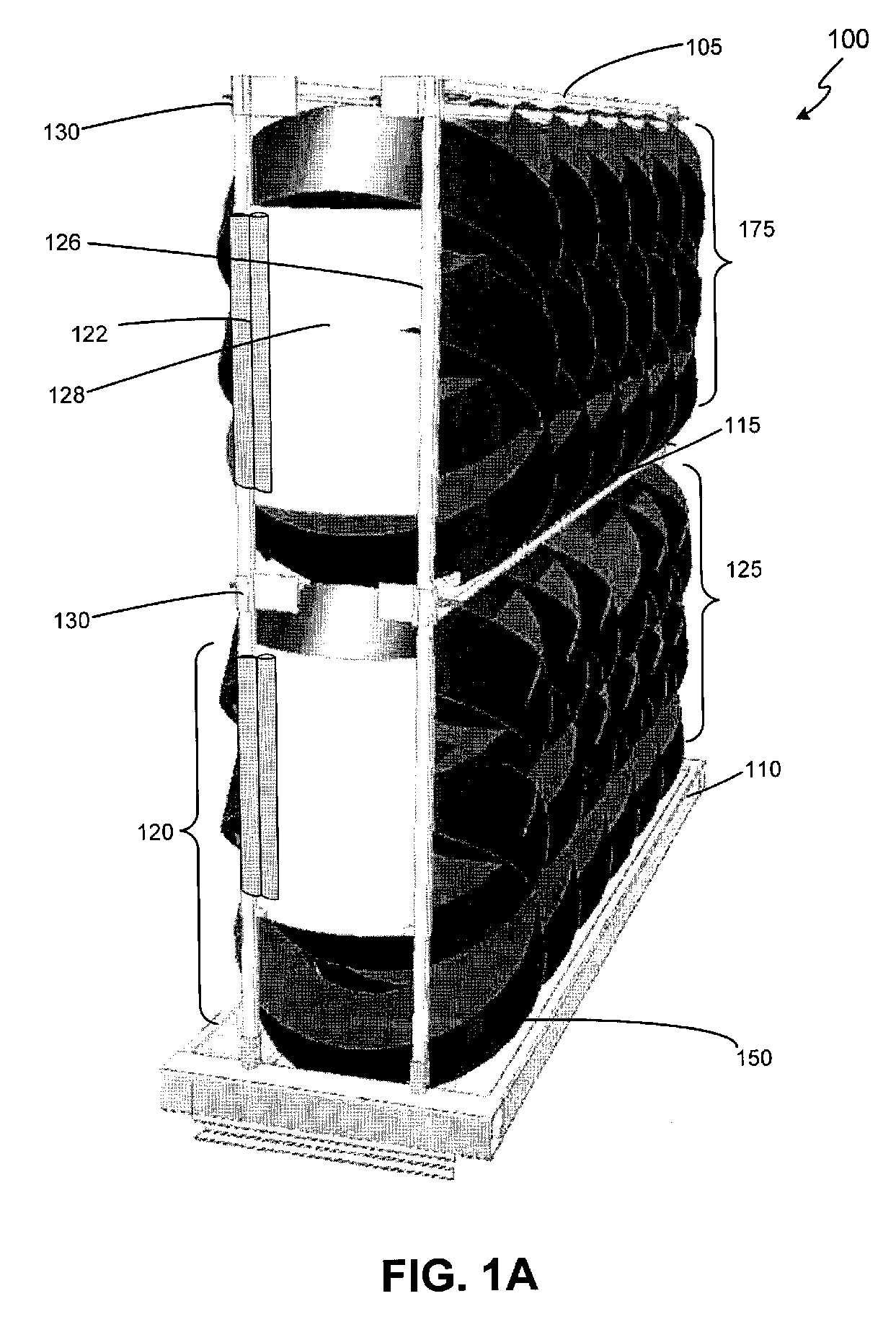 Tire rack, loading and unloading systems and methods