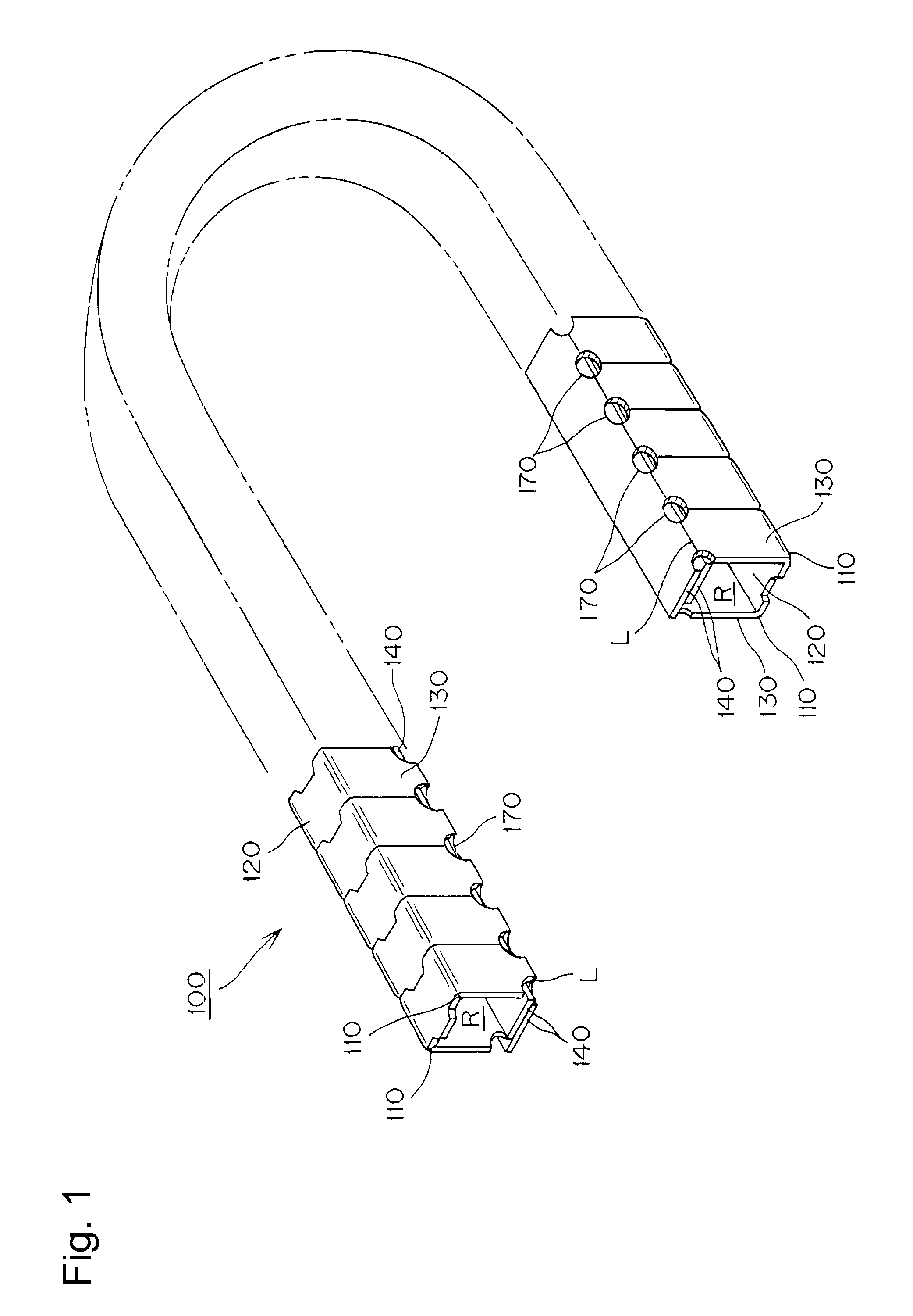 Folding type cable protection and guide device