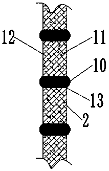 Down feather scarf with high deformation resistance