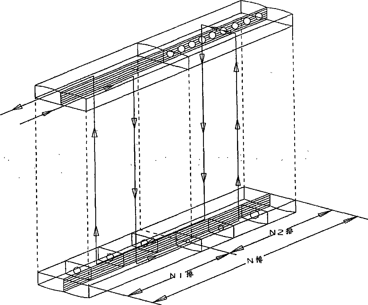 Parallel flow heat exchanger and use