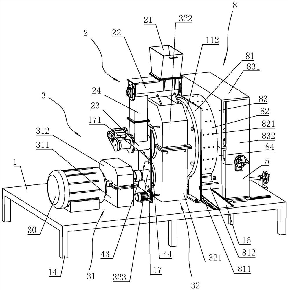 Spindle-free biomass granulator