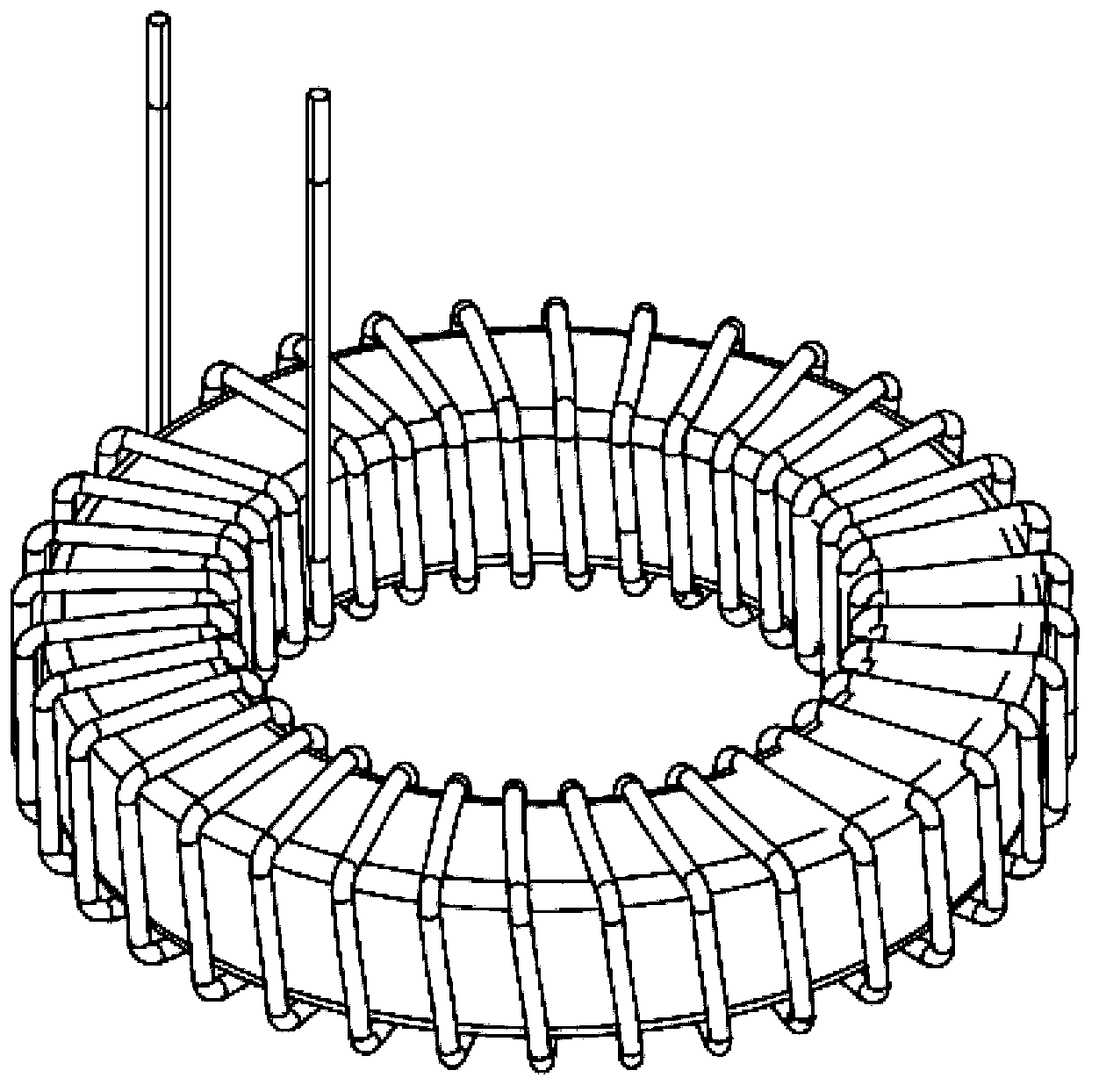 Soft magnetic circular product inductance test method